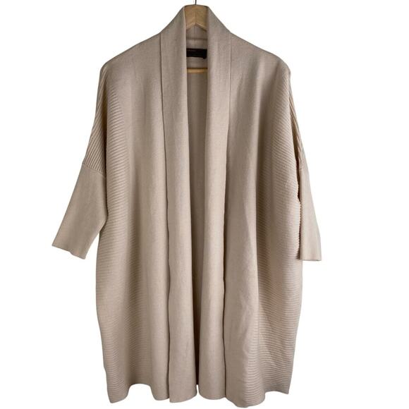 Kerisma Mercer Open Cardigan Sweater Size S/M Beige Ecru Angora Casual Staple - Picture 5 of 13